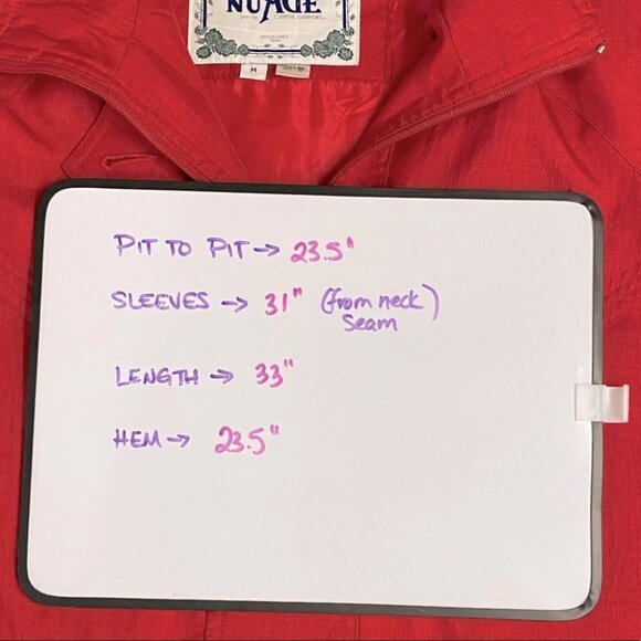 Vintage Nuage Red Wind Breaker Jacket M - Picture 4 of 8